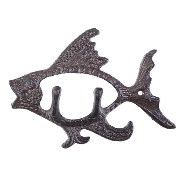 

dsha fish with two hooks ocean series cast iron wall hook wall mount towel hanger hook for hat, key, coats