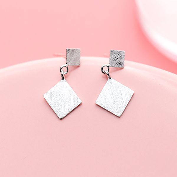 

inalis женской моды нового 925brincos sterling silver геометрические дважды образные серьги падение панк длинные ювелирные изделия, Golden;silver