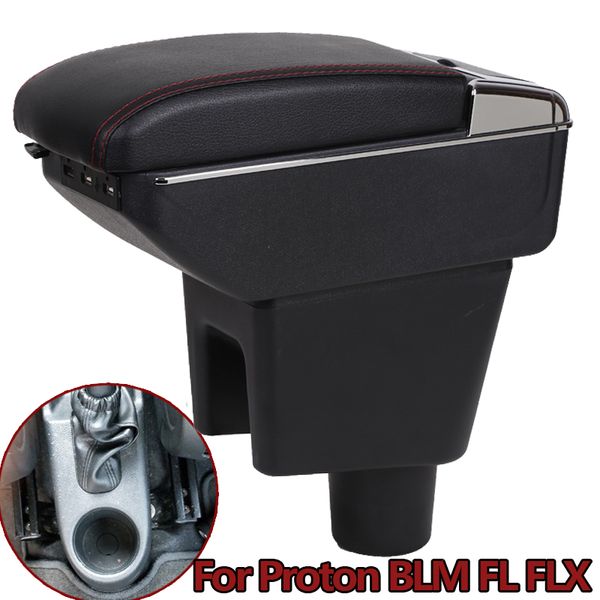 

armrest for proton blm fl flx dual layer heighten large space central store content box with cup holder ashtray usb interface