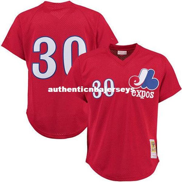 

mitchell & ness montreal #30 1989 tim raines red batting practice jersey throwbacks mens stitched baseball jerseys, Black;blue