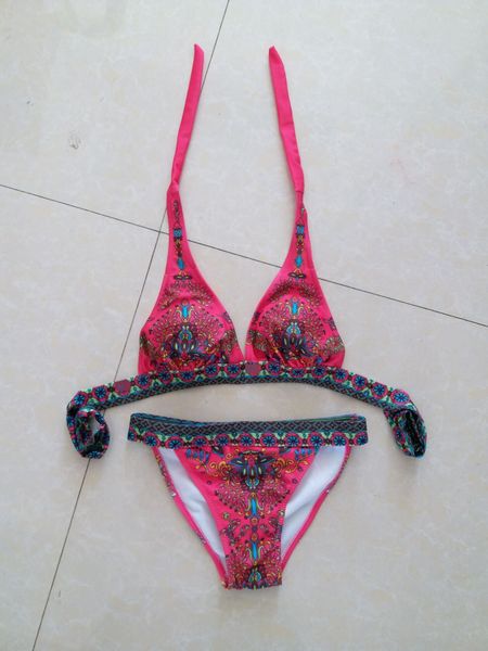 

split bikini swimsuit national printing bikini high waist swimsuit, White;black