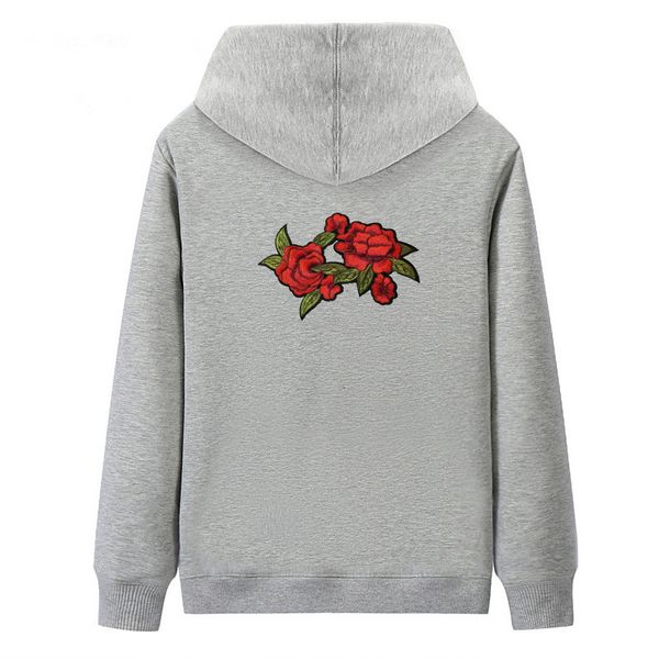 

вышитые розой кофты мужские осенние и зимние кофты с капюшоном с длинными рукавами топы негабаритной одежды s-5xl 6xl 2019, Black