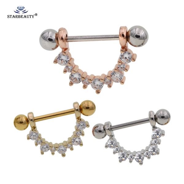 

2 pcs/lot full crystal nipple ring vintage pattern 316l surgical 1.6x12mm barbell piercing nipple jewelry body accessary, Slivery;golden