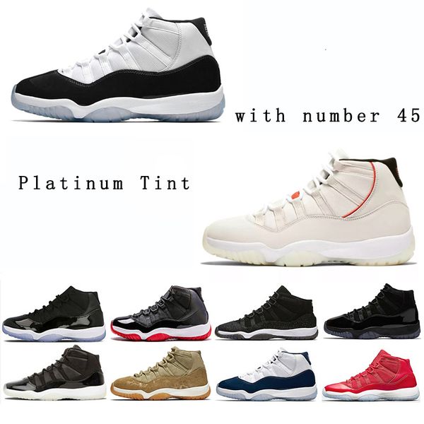 

cap and gown prom night 11 11s mens basketball shoes black gym red chicago midnight navy space jams sneakers size us 5.5-13