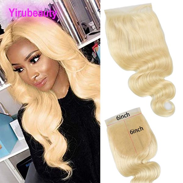 

malaysian virgin hair body wave six by six closures 6*6 lace closure human hair 613 blonde color 12-26nch, Black;brown