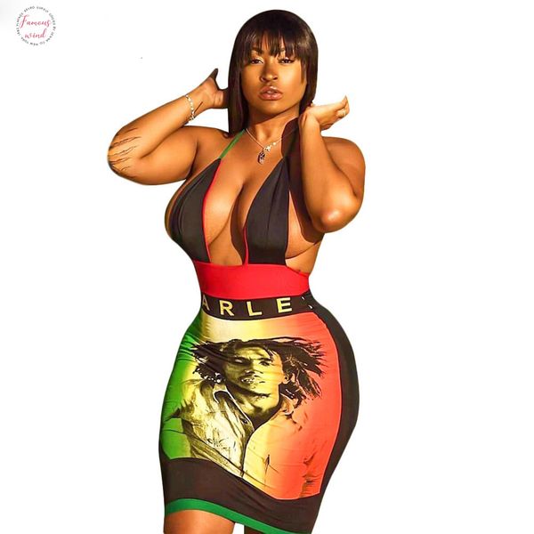 

2019 женщины новое лето письмо символ печати холтер v шеи открыть назад bodycon sexy midi night club party мини платья s3542, Black;gray