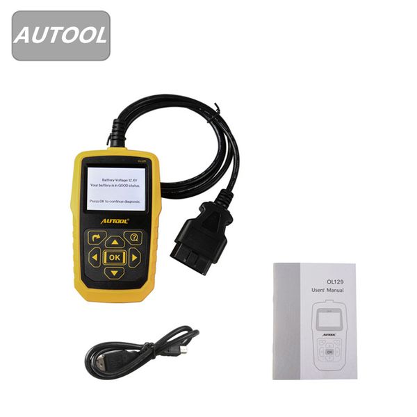 

оригинальный autool ol129 монитор аккумулятора и диагностики obd / eobd code reader авто двигатель инструмент авто ремонт autool ol129