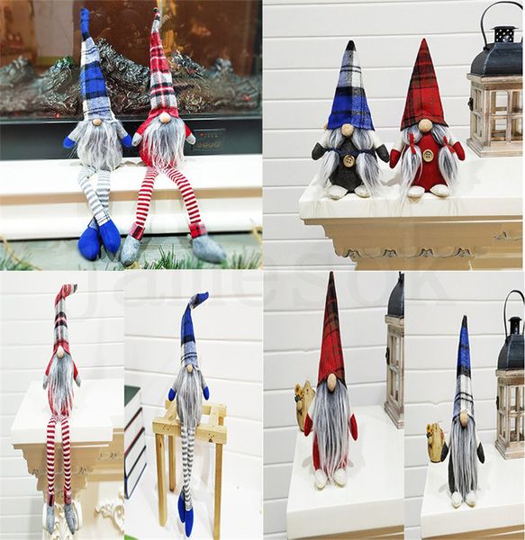 

4 styles of christmas dolls handmade christmas gnomes faceless plush toy ornaments gifts children christmas decoration dc944