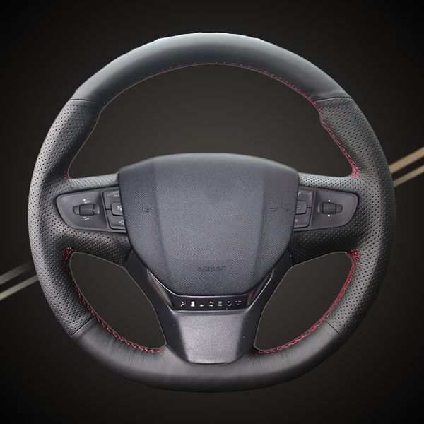 

car braid on the steering wheel cover for 408 2014 2020 interior diy auto braiding steering wheel covers car-styling