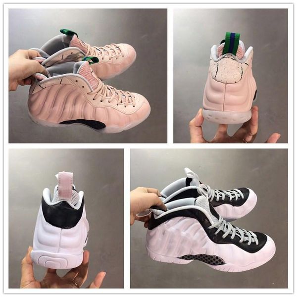 

penny hardaway men basketball shoes posite one pro particle beige white university red black men athletic sneakers with box, White;red