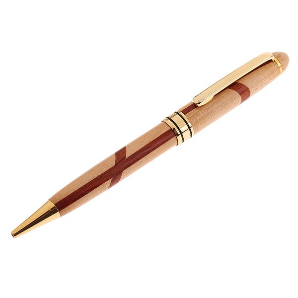 

exquisite bamboo ballpoint pen reusable refillable biros souvenir gift for friends kids elder 14.2cm, Blue;orange