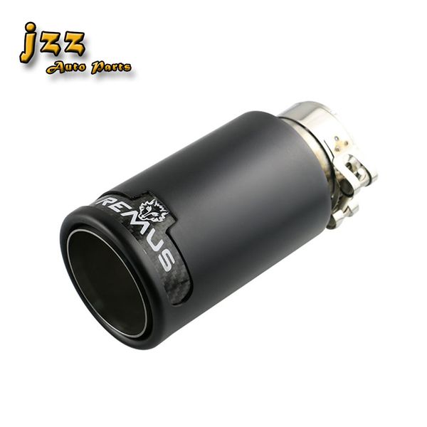 

jzz 1pcs double wall brushed finished 304 stainless steel silver/black vehicle car exhaust tips