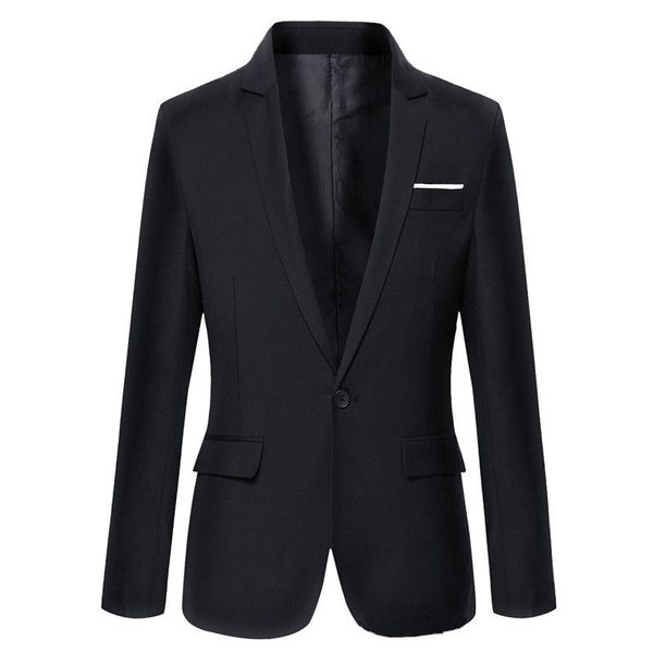 

men's suits & blazers 2021 office suit jackets fashion slim business wedding party cotton jacket solid mens est 4 colors, White;black