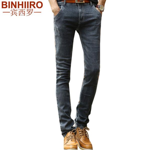 

men jeans 2020 new comfortable casual solid color streetwear pants slim fashion elastic multi-pocket classic jeans, Blue