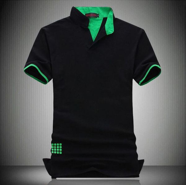 

solid cotton short sleeve polo shirt men polo cotton camisa polo masculina man trend plus size, White;black