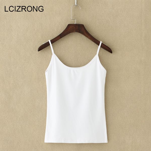 

new ultra-thin women sleeveless summer party spaghetti strap mini vest bodycon ladies vest tanks casual camis, White