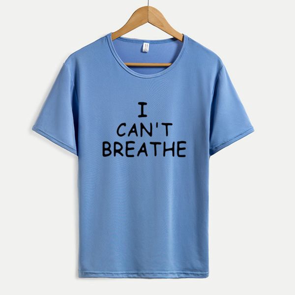 

i cant breathe 2020 womens t shirt fashion letters printing summer girls pattern tees affirmative movement clothes black lives matters, White