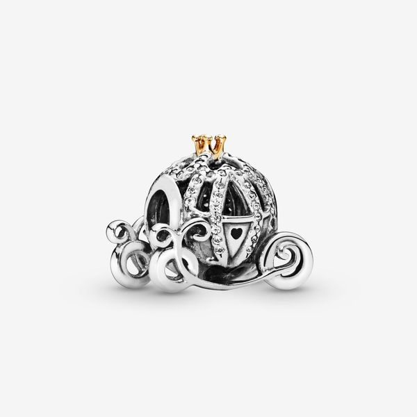 

new arrival 100% 925 sterling silver exquisite pumpkin coach charm fit original european charm bracelet fashion jewelry accessories, Bronze;silver