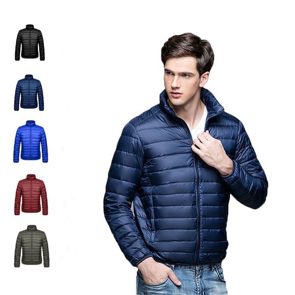 

niko men's winter warm down jacket puffer bubble coat packable light warm parka, Black