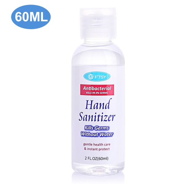 

60ml hand sanitiser gel, portable 75% alcohol hand sanitiser kills 99.99% bacteria washing hand sanitiser-dhl