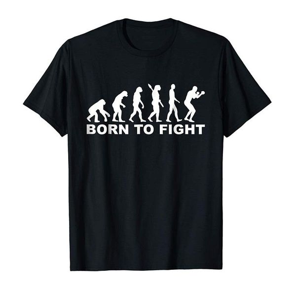 

футболка homme 2018 new evolution born to fight boxinger высокое качество мужские футболки, White;black