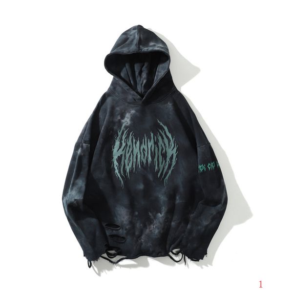 

mens hoodies fashion mens pullover hooded streetwear hip hop loose sweater european and american style hole hoodie size m-2xl ph-da205135, Black