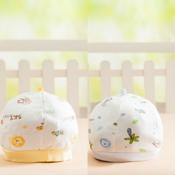 

solid color tire pullover baby cap pullover cap autumn baby hat pure cotton, Yellow