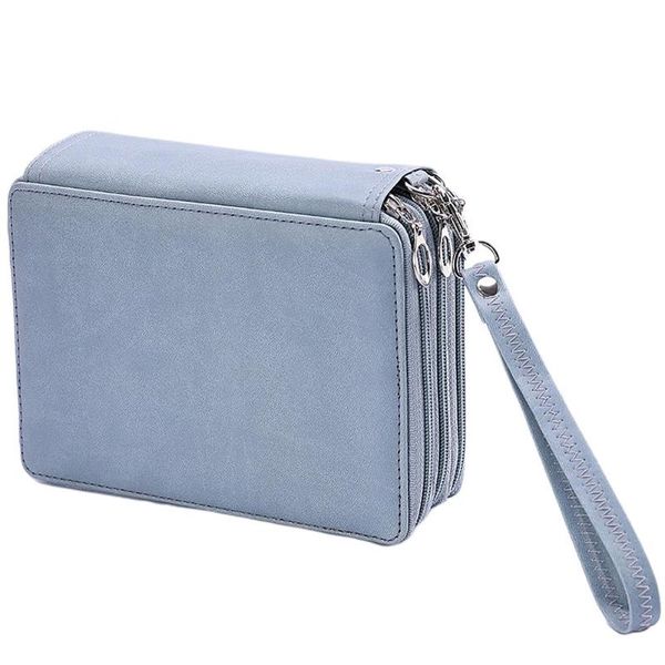 

2020 solid color 72 hole pen curtain sketch multi-function painting student pencil bag pen box set ing