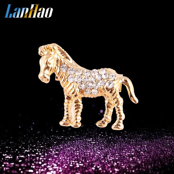 

fully-jewelled mini- pony lead needle the collar woman lovely brooch chest buckle accessories, Gray