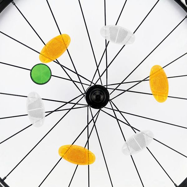 

2pcs bicycle spoke reflector safety warning light wheel rim reflective mount night reflectors flashing lights bike accessories