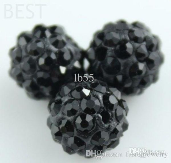 

diy fashion 10mm black micro pave cz disco ball crystal crystal bead bracelet necklace beads.mjpw wholesale stockmixed lot