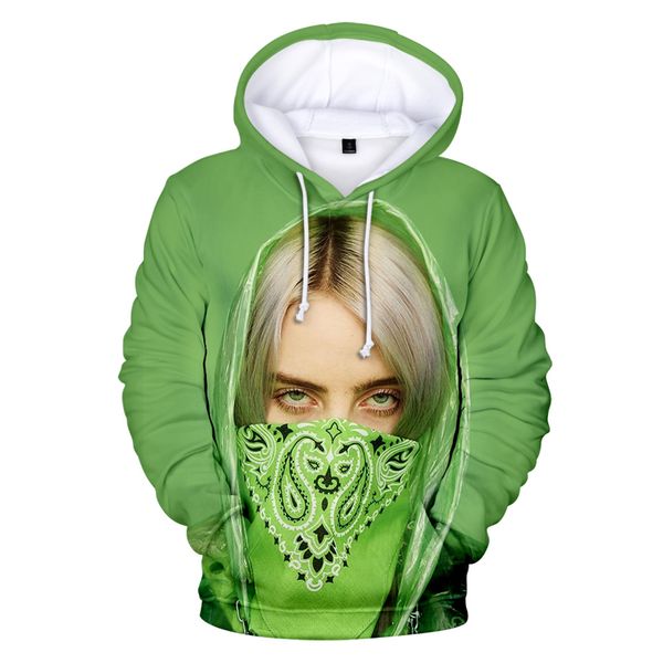 

harajuku hoodie пеа нов амеѬиканка певиа billie eilish 3d оловка женина оловка м, Black