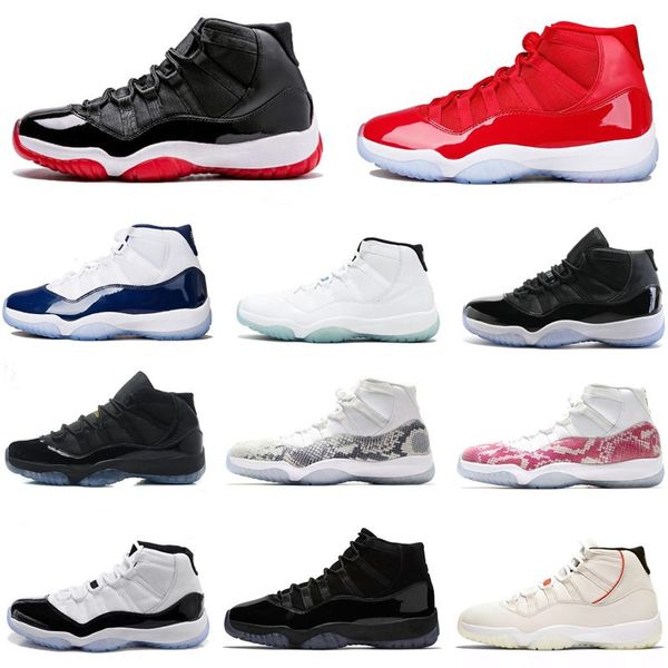 

2019 bred 11s concord 45 platinum tint cap and gown men basketball shoes 11 gym red space jams women sports sneakers designer trainers