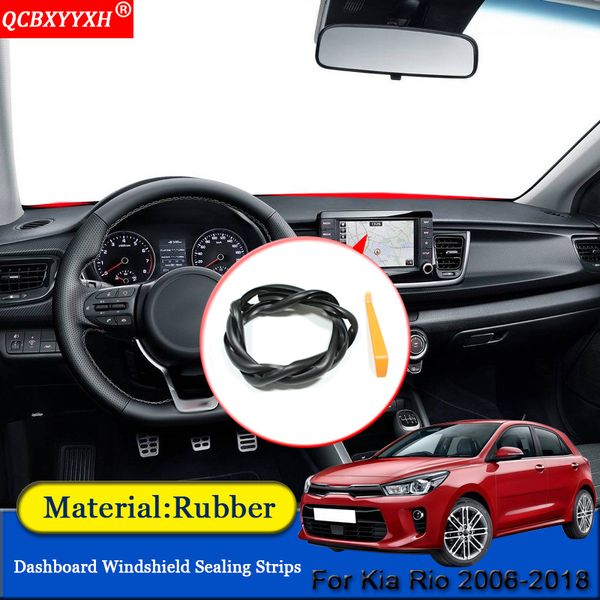 

car-styling rubber anti-noise soundproof dustproof car dashboard windshield sealing strips car accessories for kia rio 2006-2018