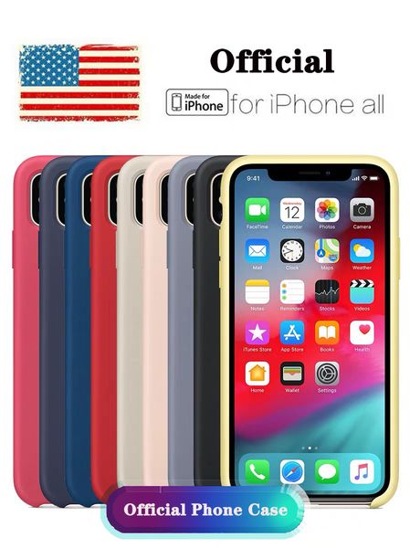 

Оригинальный Официальный Чехол Apple LOGO iPhone Чехол Для iPhone Xs Max XR Для iPhone 6 7 8 Plus Для Apple, Чехлы Розничная Коробка