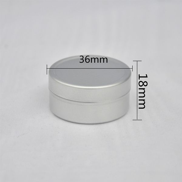 10 g leere runde Lippenbalsamdosen aus Aluminium für Kosmetikverpackungen, silberner Kosmetikbehälter aus Metall, 10-ml-Cremeglasflasche