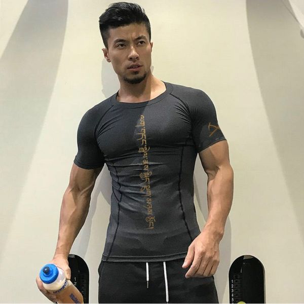 

MarchWind Brand Fashion Men Tshirt Compression Fitness Tights Running Shirt Gym Blouse Yoga Sport Wear Exercise Muscle Sport Man's T-Shirt