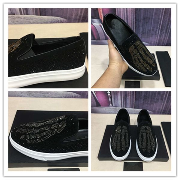 

explosive models classic casual overshoes men's shoes high-end brands use imported cowhide print head layer cowhide print tide men must, Black