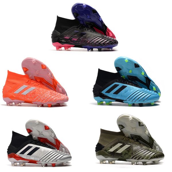 

comfortable predator 19+ 19.1 fg pp paul pogba 25th anniversary golden mens boys soccer football shoes 19+x cleats boots taquets size 39-45