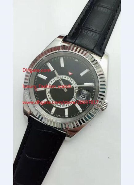 

6 стиль высокое качество наручные часы 42мм 326139 326138 326135 кожа bands азии 2813 автоматические механические мужские часы часы, Slivery;brown