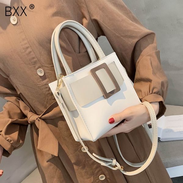 

bxx] belt buckle design pu leather crossbody bags for women 2020 simple shoulder messenger bag female travel handbags hl435
