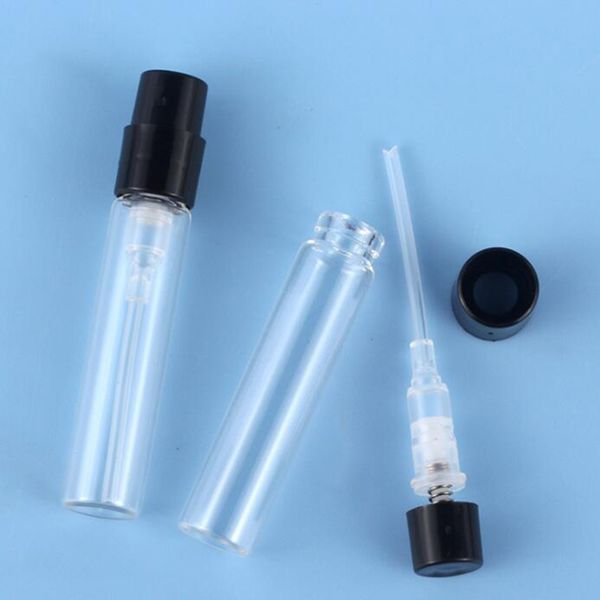 

selling 1.8ml 2.5ml glass vials mini cosmetic glass perfume spray bottle glass tube sample bottle