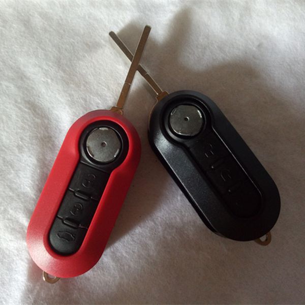 

3 buttons flip remote key shell case for fiat 500 palio bravo sheina stilo punto seicento replacement remote shell