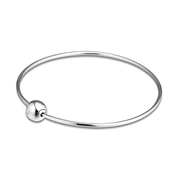 

me collection women bracelets signature round clasp 925 sterling silver bracelets & bangles for women charm jewelry thin chain, Golden;silver