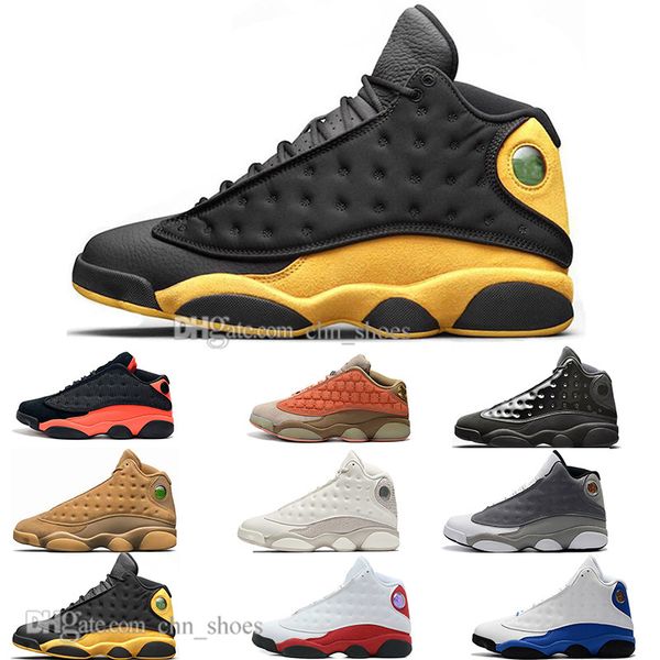 

13 13s cap and gown terracotta blush mens basketball shoes chicago cat black infrared flints bred men sport sneakers designer eur36-47