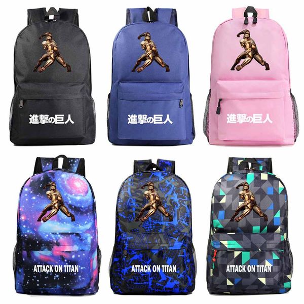 

christmas cartoon anime wings attack on titan boy girl book school bag women bag pack teenagers schoolbags men student backpack