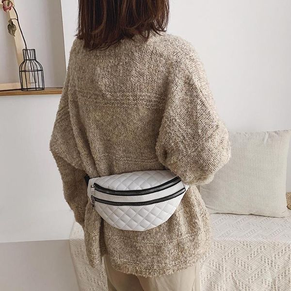 

cool pu leather waist bag solid fanny pack for women casual chest bag heuptas luxury small belt women bumbag waist packs hot