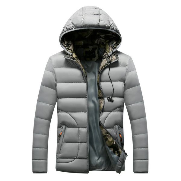 

2019 winter jacket men warm parkas hooded coat man's jackets outwear men winter casual hooded padded streetwear, Tan;black