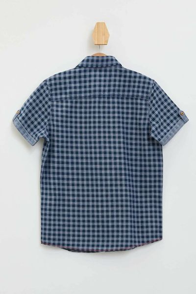 

defacto boy fashion lapel short sleeve shirt boys casual plaid shirts kids comfort summer - j7010a618au, White;black