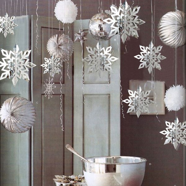Spring Mall Window Decoration 3d Snowflake Ornaments Hanging